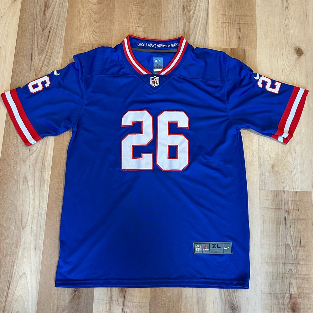 Men's New York Giant Barkley Nike Royal Classic Vapor Elite Player Jersey - Picture 4 of 13
